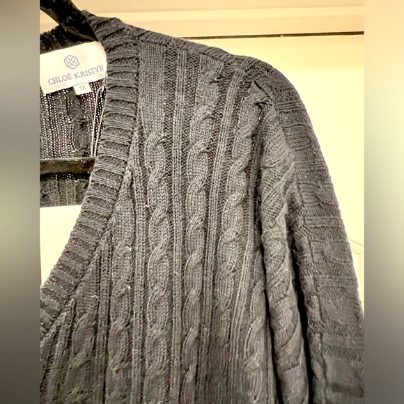 NWT Chloe Kristyn Zip Back Cotton / Cashmere Knit Sweater - Picture 10 of 15